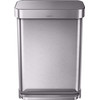 Simplehuman Rectangular Liner Pocket 55 litres Inox