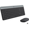 Logitech MK470 Slim Draadloos Toetsenbord en Muis Grijs AZERTY