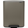 Brabantia Bo Pedal Bin 2 x 30 Liter Platinum