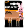 Duracell Alkaline Plus AAA batteries 4 units