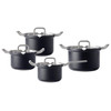 BK-Q-Linair Master Glass Black Cookware Set 4-piece