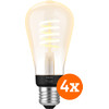 Philips Hue Ampoule à Filament White Ambiance Edison E27 Lot de 4