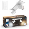 Philips Hue Runner 2 Spots Montés en Surface White Ambiance Blanc + Variateur