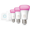 Philips Hue White & Color Starter Pack E27 met 3 lampen, dimmer + Bridge