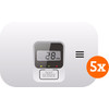 ELRO Blue Line Détecteur de Monoxyde de Carbone (10 ans) Lot de 5