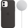 Apple iPhone 12 / 12 Pro Silicone Back Cover avec MagSafe Noir + MagSafe Chargeur Sans Fil