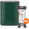 Brabantia Bo Touch Bin 60 Liter Pine Green + Vuilniszakken (120 stuks)