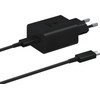 Samsung Super Fast Charging Oplader 45W + Usb C Kabel 1,8m Zwart Kunststof