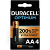 Duracell Piles Alcalines AAA Optimum 4 Pièces