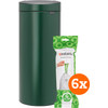 Brabantia Touch Bin 30L Pine Green + Trash Bags (120 units)