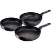 Tefal Hard Titanium Pro Set de Poêles à Frire 24 + 28 cm + Wok 28 cm