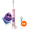 Philips Sonicare for Kids Connected HX6352/42 + brossettes Kids à partir de 3 ans (4 pièces)