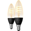 Philips Hue Filament Light White Ambiance Candle Light E14 2-pack