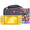 Nintendo Switch Lite Geel + Mario Kart 8 Deluxe + Bigben Beschermtas