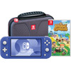 Nintendo Switch Lite Blauw + Animal Crossing New Horizons + Bigben Beschermtas