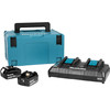 Makita LXT 18V 5.0Ah Battery (2x) + Fast Charger + Mbox