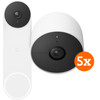 Google Nest Doorbell Battery + Google Nest Cam Lot de 5