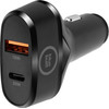 BlueBuilt Power Delivery and Quick Charge Car Charger with 2 USB Ports 20W Black