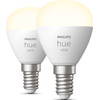 2x Philips Hue Kogellamp White E14 Duo pack