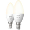 Philips Hue Kaarslamp White E14 Duo pack