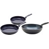 GreenPan Torino Set de Poêles à Frire Céramique 24 + 28 cm + Wok 28 cm