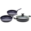 GreenPan Torino Set de Poêles à Frire Céramique 24 + 28 cm + Poêle Paysanne 28 cm