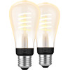 Philips Hue Filamentlamp White Ambiance Edison E27 2-pack