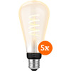 Philips Hue Filament White Ambiance Edison XL Lot de 5