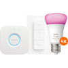 Philips Hue White and Color Starter Pack E27 met 4 lampen, dimmer + bridge