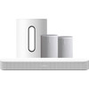 Sonos Beam Gen2 White + 2x Era 100 White + Sub Mini White