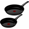 Tefal Renew On Ceramic Frying Pan Set 24cm + 28cm Black