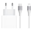 Apple Chargeur USB-C 20 W + Câble Lightning 1,5 m Nylon Blanc