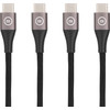 BlueBuilt USB-C vers USB-C Cable 1,5 m Nylon Noir Lot de 2