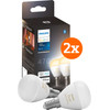 Philips Hue Luster Spherical Light White Ambiance E14 4-pack