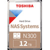 3x Toshiba N300 NAS Hard Drive 12 To