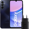 Samsung Galaxy A15 128 Go Bleu Foncé 4G + Samsung Chargeur 25 Watts Noir