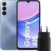 Samsung Galaxy A15 128 Go Bleu 5G + Samsung Chargeur 25 Watts Noir