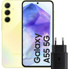 Samsung Galaxy A55 128GB Yellow 5G + Samsung 25W Fast Charger Black