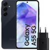 Samsung Galaxy A55 256GB Dark Blue 5G + Samsung 25W Fast Charger Black