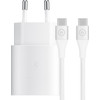 Samsung Chargeur Super Fast Charging 25 W + Câble USB-C Nylon Blanc 1,5 m