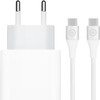 Apple Chargeur Power Delivery 20 W + Câble USB-C Nylon Blanc 1,5 m