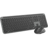 Logitech MK950 Signature Slim Draadloze Toetsenbord en Muis Combo Azerty FRZwart