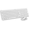 Logitech MK950 Signature Slim Draadloze Toetsenbord en Muis Combo Azerty Wit