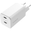 BlueBuilt Chargeur Power Delivery avec 2 Ports USB-C 65 W Blanc