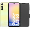 Samsung Galaxy A25 128GB Yellow 5G + BlueBuilt Book Case Black