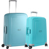 Samsonite S'Cure Spinner 55cm + 69cm Aqua Blue Suitcase Set