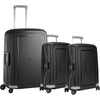 Samsonite S'Cure Spinner 55cm + 69cm + 55cm Black Suitcase Set