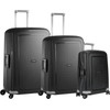 Samsonite S'Cure Spinner 55cm + 69cm + 75cm Black Suitcase Set