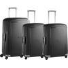 Samsonite S'Cure Spinner 69cm + 69cm + 75cm Black Suitcase Set