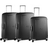 Samsonite S'Cure Spinner 69cm + 75cm + 75cm Black Suitcase Set